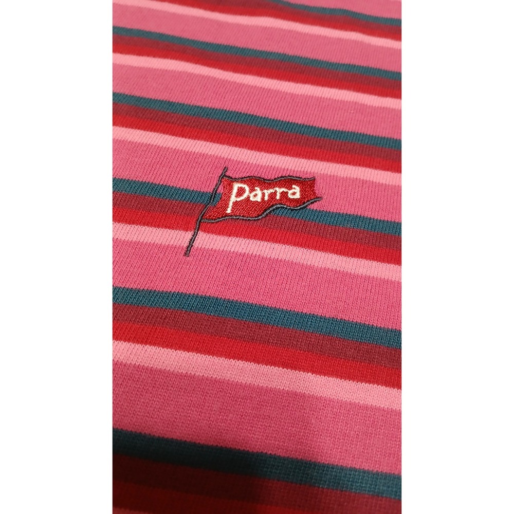 Parra Men's 100% Cotton Mid Weight Pink Striped Long Sleeve‎ Shirt Size Medium - Picture 4 of 9